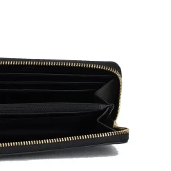 Portafoglio Donna Zip Around LOVE MOSCHINO Effetto Goffrato Nero