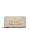 Portafoglio Donna Zip Around Trapuntato LOVE MOSCHINO linea Quilted Avorio