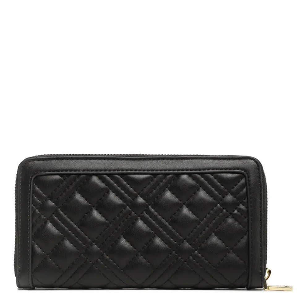 Portafoglio Donna Zip Around Trapuntato LOVE MOSCHINO linea Quilted Nero