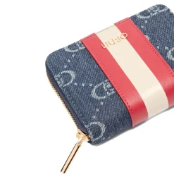 Portafoglio Piccolo Zip Around LIU JO in Denim Jacquard colore Blue Denim