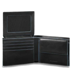 Portafoglio Uomo PIQUADRO in Pelle Nera con Pattina Linea Blue Square - PU4518B2R