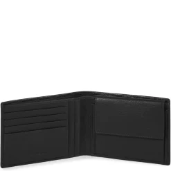 Portafoglio Uomo PIQUADRO Linea Modus Special in Pelle Nera con portamonete - PU257MOSR