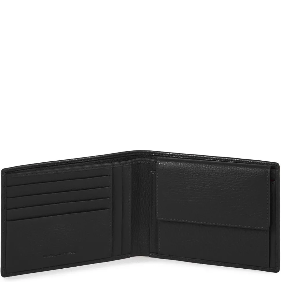 Portafoglio Uomo PIQUADRO Linea Modus Special in Pelle Nera con portamonete - PU257MOSR