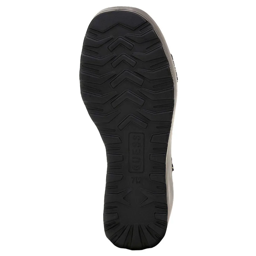 Sandali Donna con Zeppa GUESS linea Ocilia Colore Black - Platino