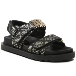 Sandali Donna GUESS Linea Fabelis Colore Black- Platino