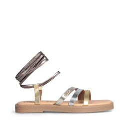 Sandali Flat LIU JO Iman 03 Laminati Oro e Bronzo