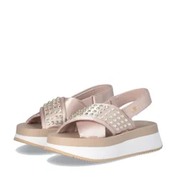 Sandali Platform con Borchie Gioiello LIU JO Dreamy Sandal 02 in Raso color Cipria
