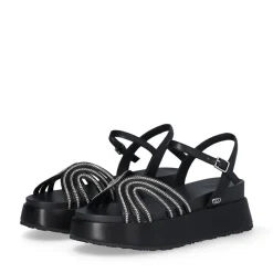 Sandali Platform LIU JO Frida 35 Metallic Black con Catene