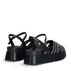 Sandali Platform LIU JO Frida 35 Metallic Black con Catene