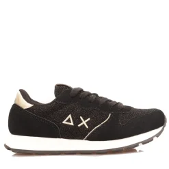 Scarpe Bambina Sun68 Sneakers Girl's Ally Glitter Textile Teen Colore Nero - Z44404T