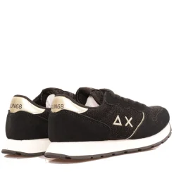 Scarpe Bambina Sun68 Sneakers Girl's Ally Glitter Textile Teen Colore Nero - Z44404T