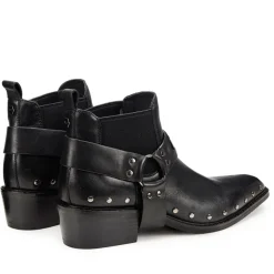 Scarpe Donna CULT Dolores Stivali Texani Bassi in Pelle Nera