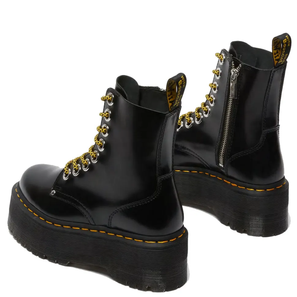 Scarpe Donna DR. MARTENS Stivali Platform linea Jadon Max in Pelle Buttero Nera