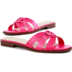 Scarpe Donna GUESS Ciabatte Linea Symo in Pelle Colore Pink
