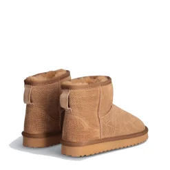Scarpe Donna LIU JO Jil 02 Stivaletti Imbottiti in Suede Traforato color Cognac