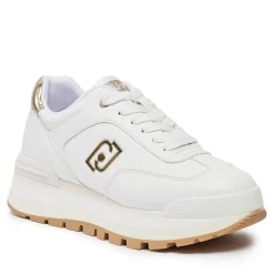 Scarpe Donna LIU JO Sneakers Platform Amazing 28 White e Light Gold