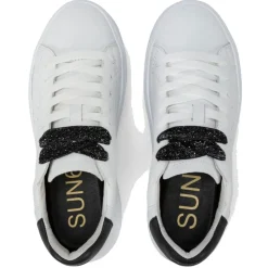 Scarpe Donna Sun68 Sneakers Grace Leather Colore Bianco - Nero - Z35226