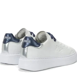 Scarpe Donna Sun68 Sneakers Grace Leather Colore Bianco - Navy Blue - Z44225