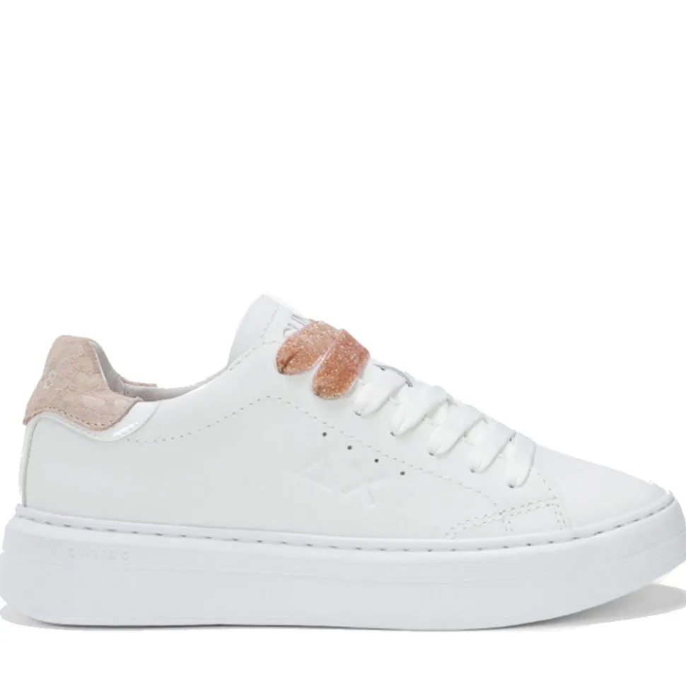 Scarpe Donna Sun68 Sneakers Grace Leather Colore Bianco - Rosa - Z44225