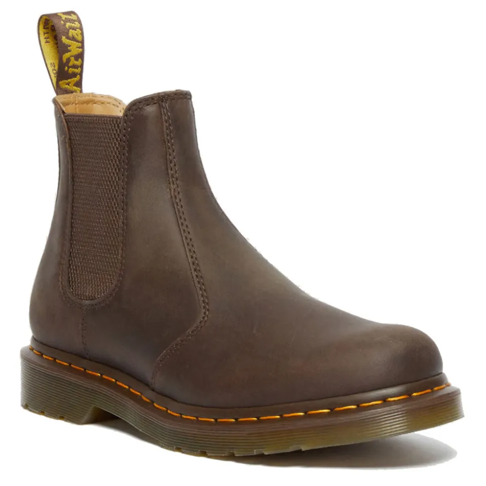 Scarpe DR. MARTENS Stivaletti Chelsea linea 2976 YS in Pelle Crazy Horse Dark Brown