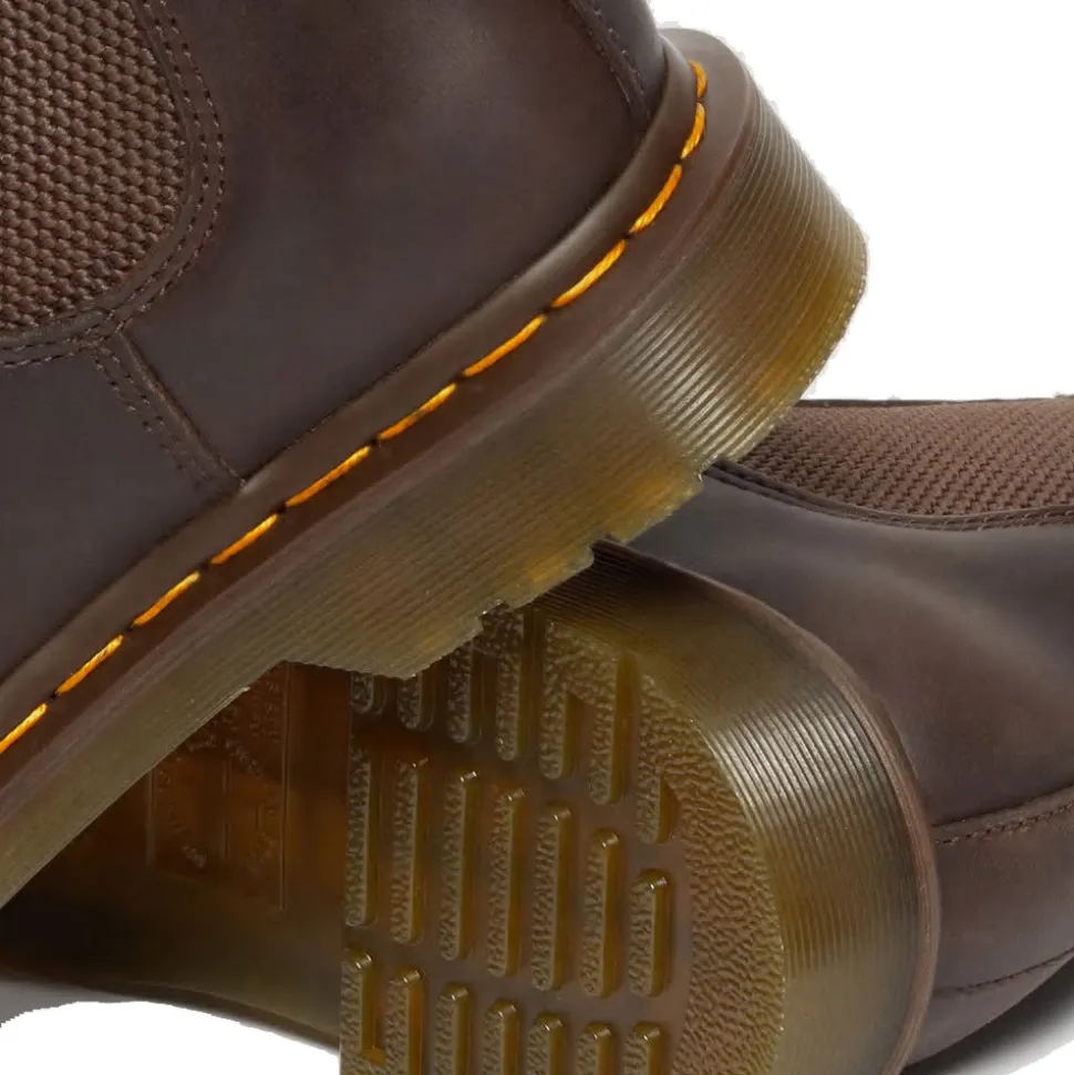 Scarpe DR. MARTENS Stivaletti Chelsea linea 2976 YS in Pelle Crazy Horse Dark Brown
