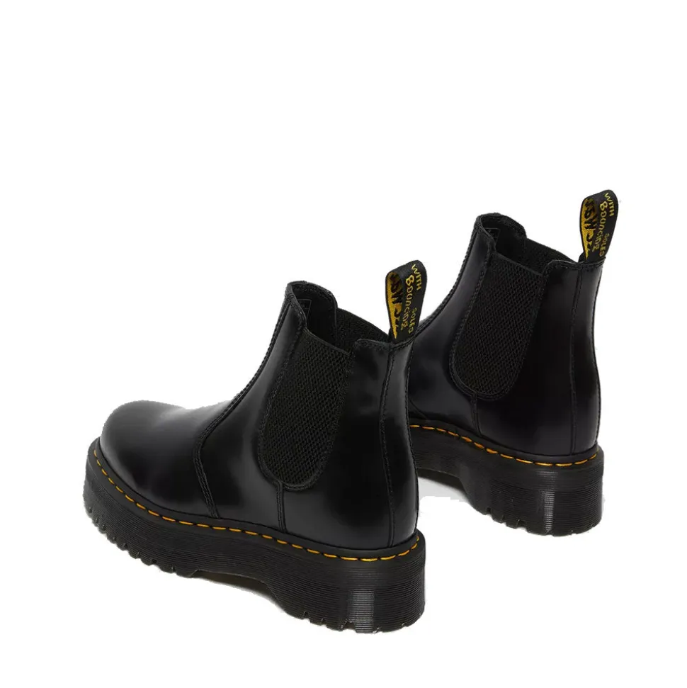 Scarpe DR. MARTENS Stivaletti Chelsea Platform linea 2976 Quad in Pelle Black Smooth