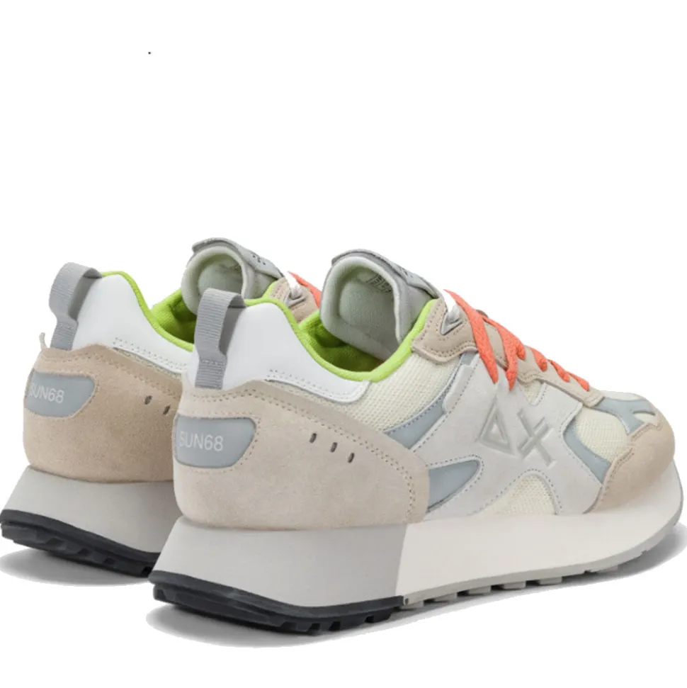 Scarpe Uomo Sun68 Sneakers Jaki Outdoor Colore Bianco Panna