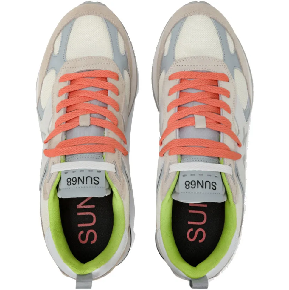 Scarpe Uomo Sun68 Sneakers Jaki Outdoor Colore Bianco Panna