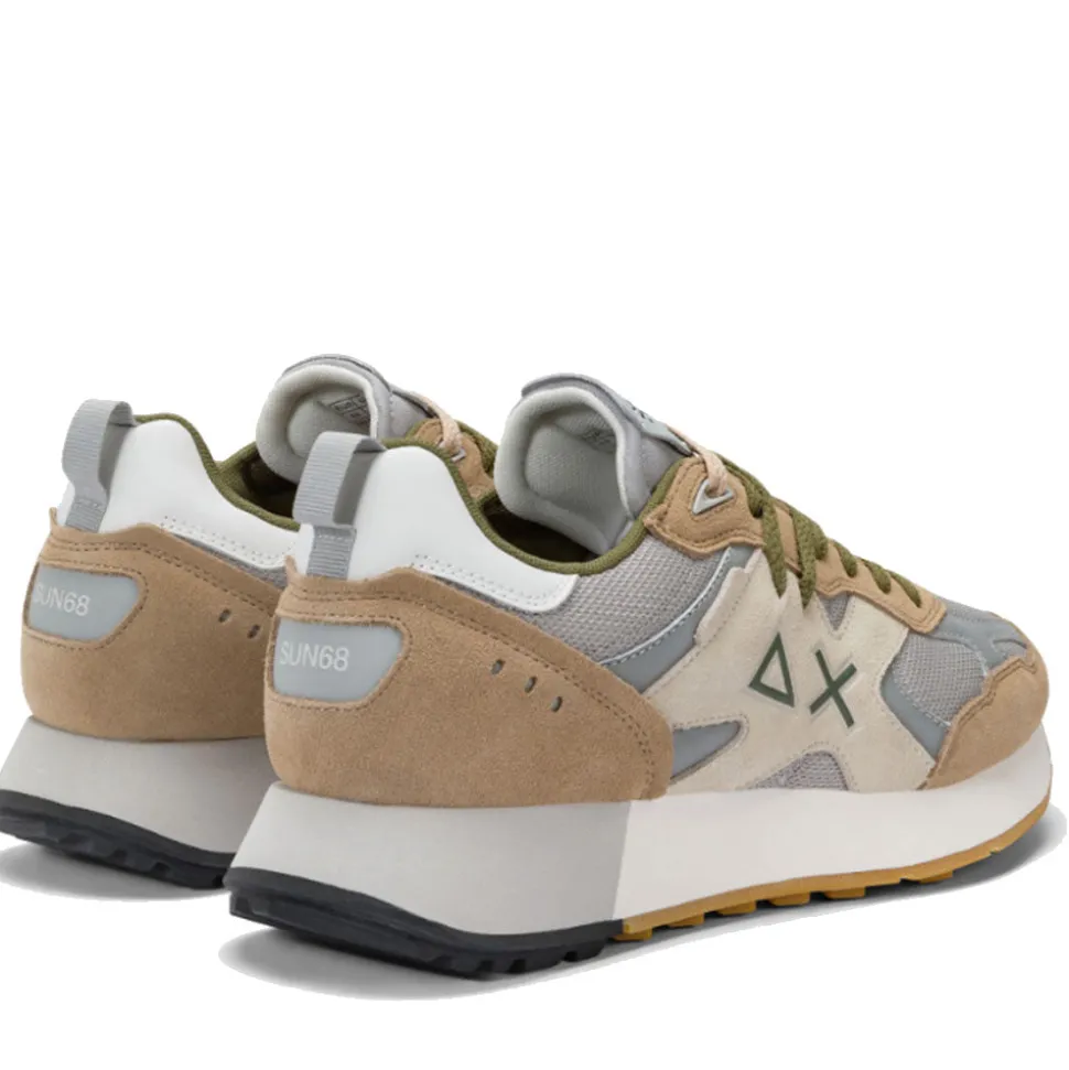 Scarpe Uomo Sun68 Sneakers Jaki Outdoor Colore Beige