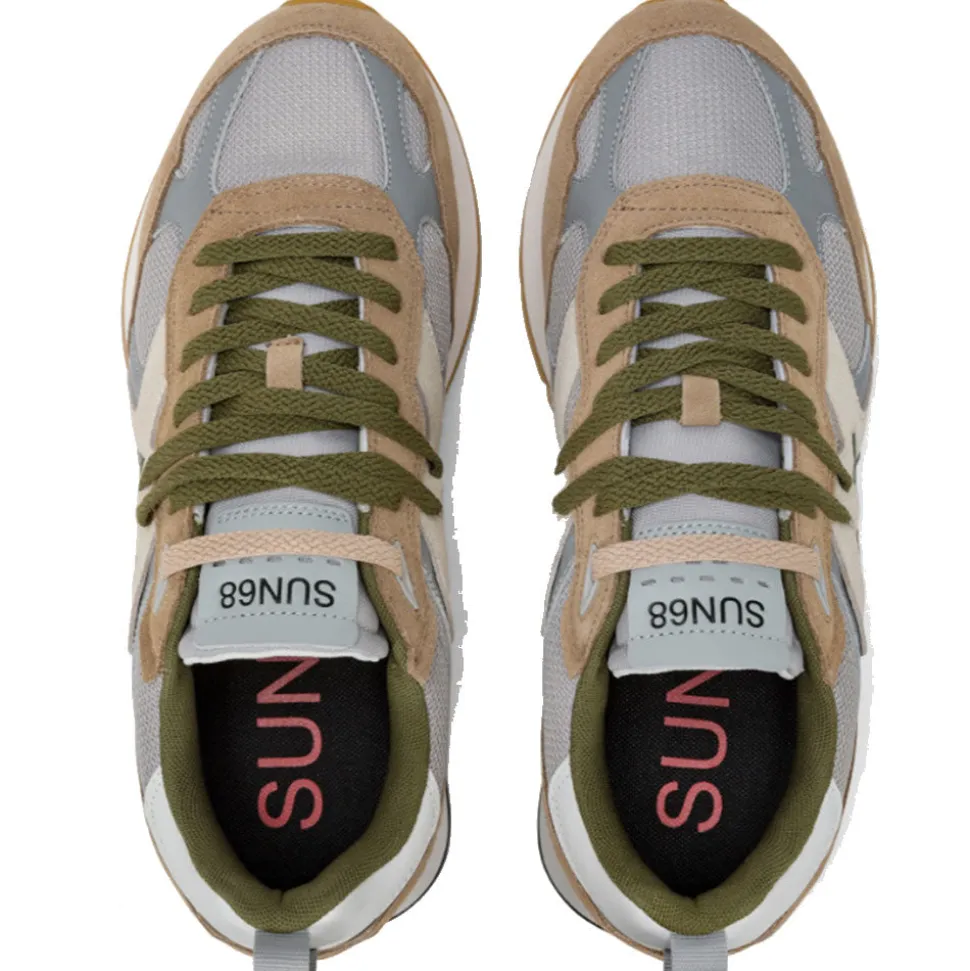 Scarpe Uomo Sun68 Sneakers Jaki Outdoor Colore Beige