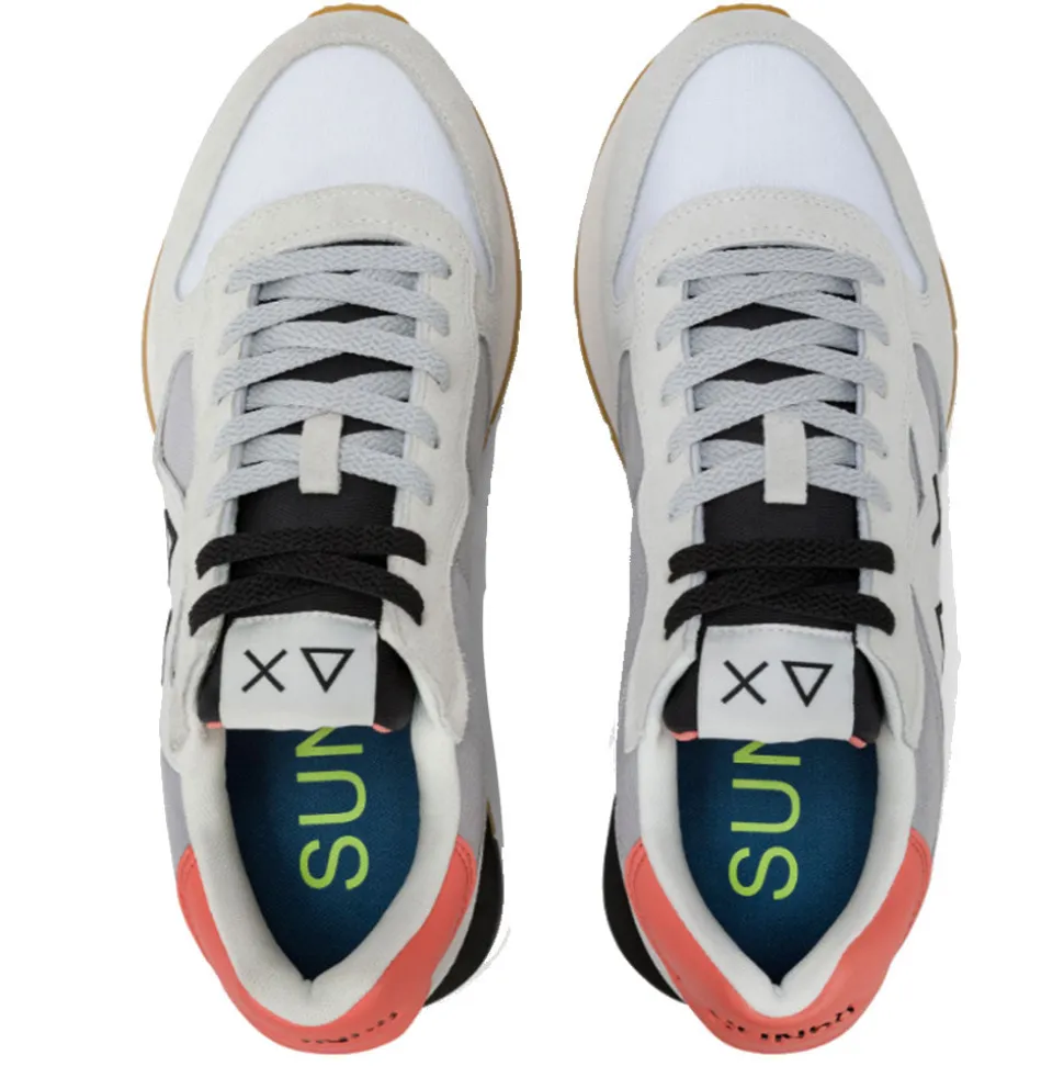 Scarpe Uomo Sun68 Sneakers Jaki 2.0 Bicolor Bianco - Grigio Chiaro