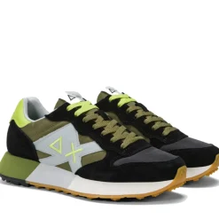 Scarpe Uomo Sun68 Sneakers Jaki 2.0 Bicolor Nero - Militare
