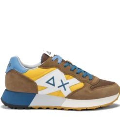 Scarpe Uomo Sun68 Sneakers Jaki 2.0 Bicolor Marrone - Giallo
