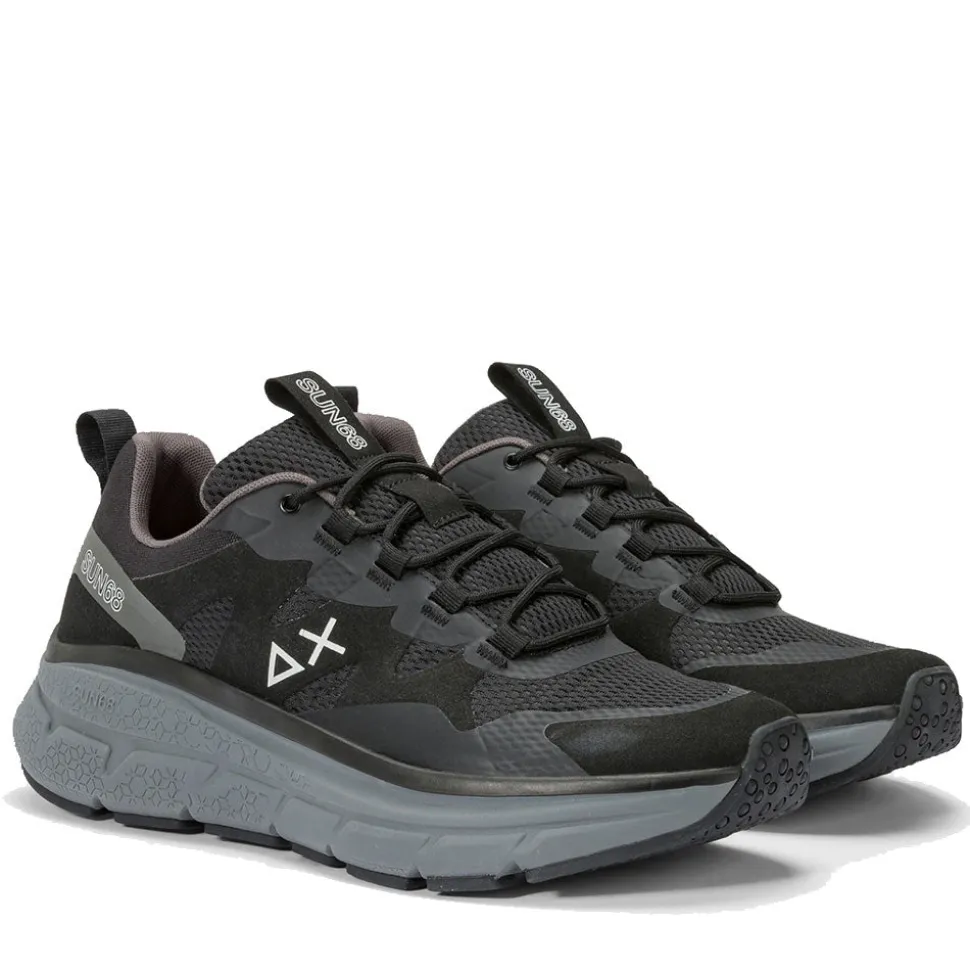 Scarpe Uomo Sun68 Sneakers Jupiter Sporty Nero - Z44141