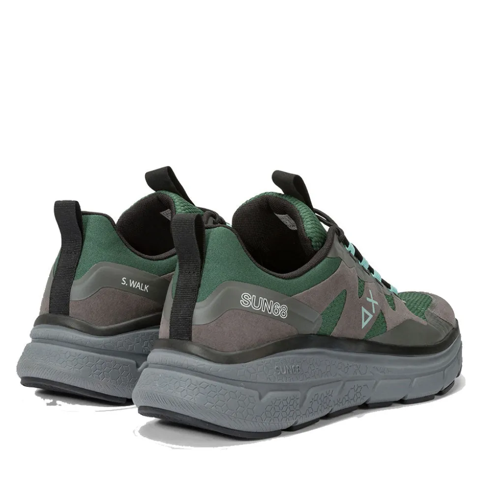 Scarpe Uomo Sun68 Sneakers Jupiter Sporty Colore Verde Scuro - Z44141