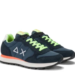 Scarpe Uomo Sun68 Sneakers Tom Fluo Navy Blue - Z35102
