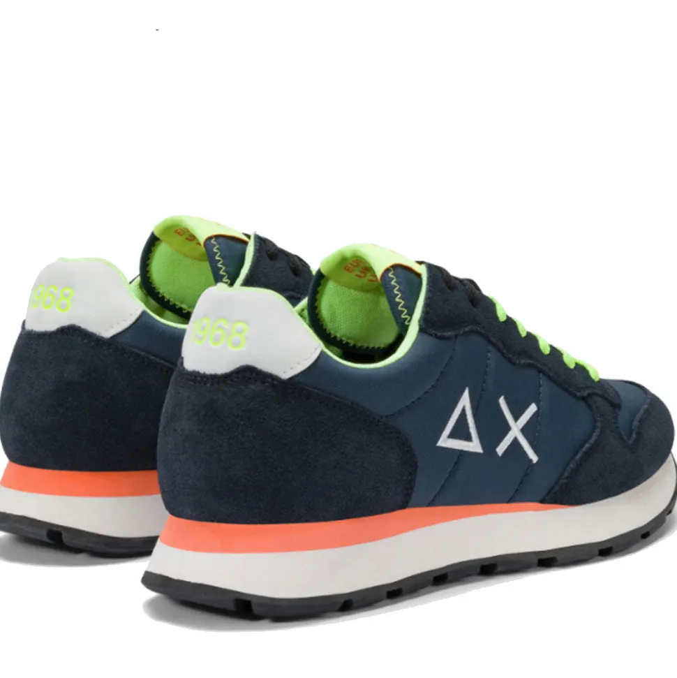 Scarpe Uomo Sun68 Sneakers Tom Fluo Navy Blue - Z35102