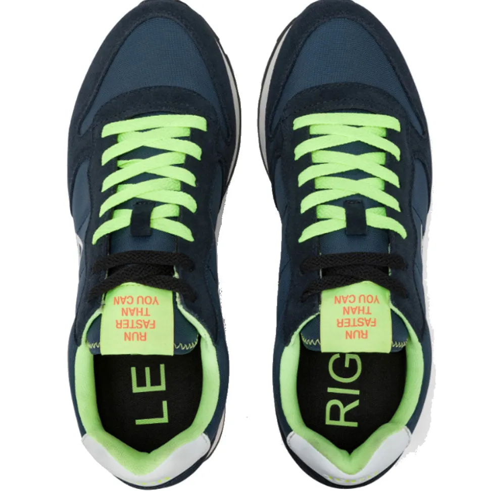 Scarpe Uomo Sun68 Sneakers Tom Fluo Navy Blue - Z35102