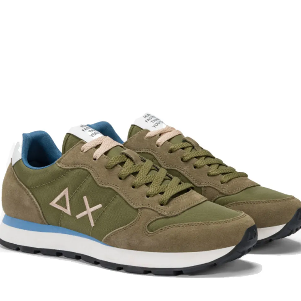 Scarpe Uomo Sun68 Sneakers Tom Solid Militare - Z35101