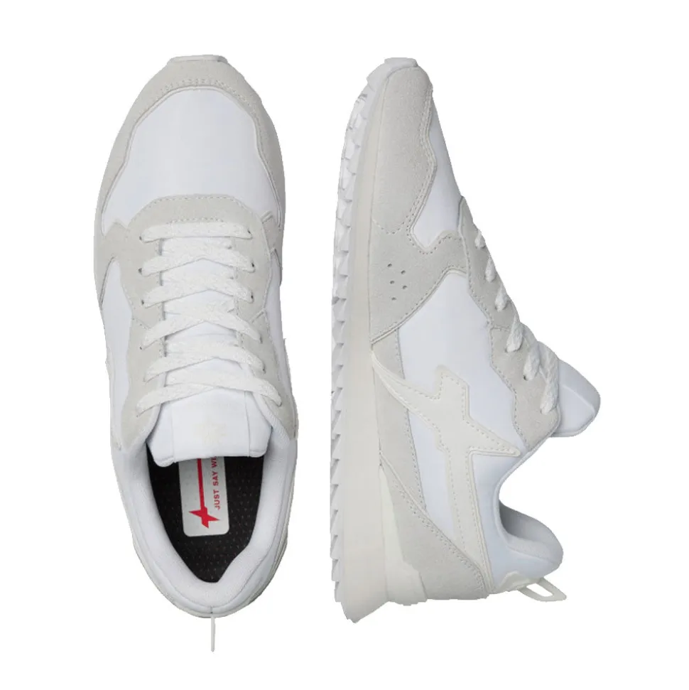 Scarpe Uomo W6YZ Sneakers Jet-M. in Tessuto Tecnico e Suede colore Full White