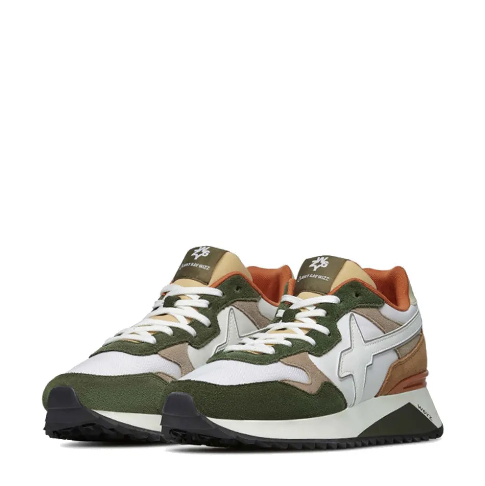 Scarpe Uomo W6YZ Sneakers Yak-M. in Tessuto Tecnico e Suede Militare White Brown