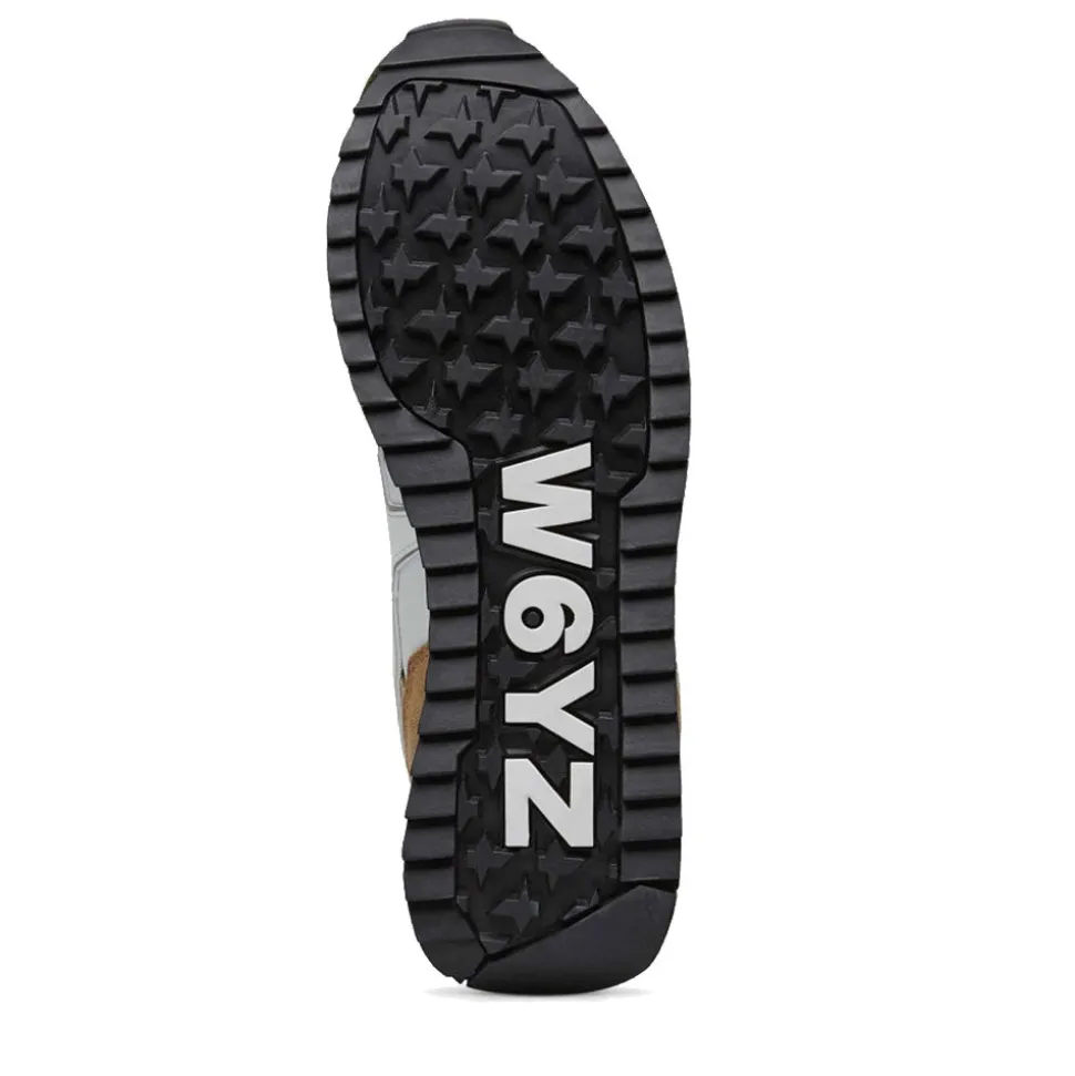 Scarpe Uomo W6YZ Sneakers Yak-M. in Tessuto Tecnico e Suede Militare White Brown