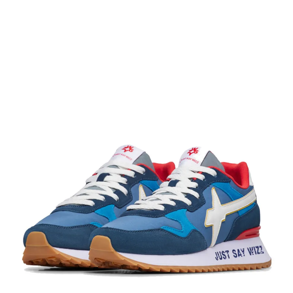 Scarpe Uomo W6YZ Sneakers Yak-M. in Tessuto Tecnico e Suede colore Bluette Oltremare White