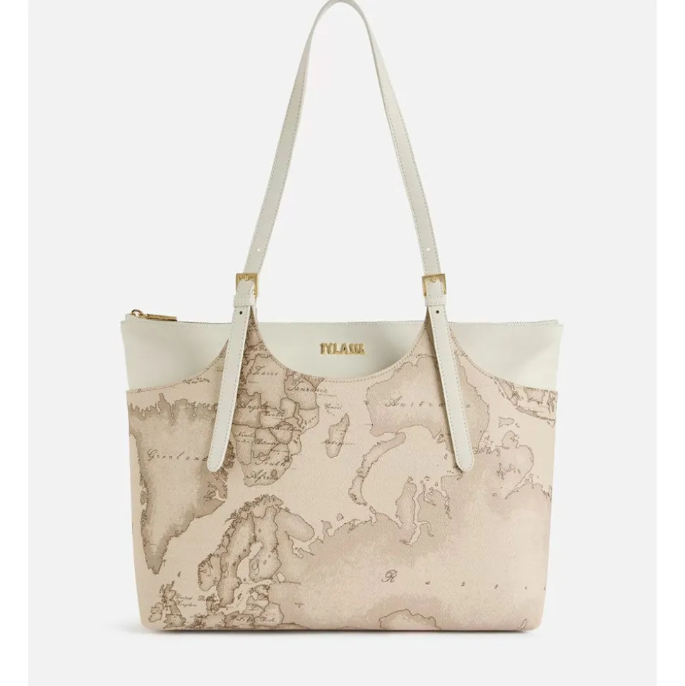 Shopping Bag 1A Classe Alviero Martini linea Ritual Bag stampa Geo Safari LC19