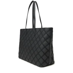 Shopping Bag LOVE MOSCHINO con Ricamo a Scacchi Nero