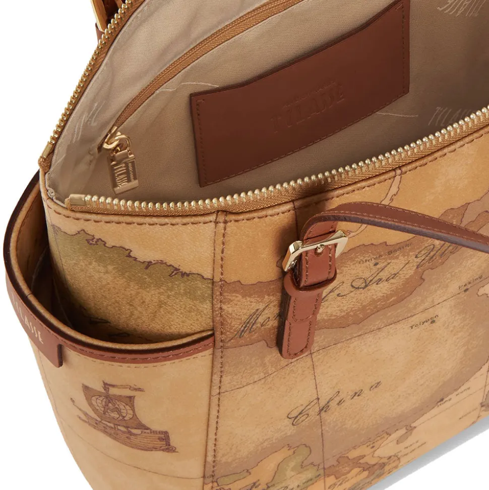 Shopping Bag Media con Tasche Laterali 1A Classe Alviero Martini linea Geo Classic E009