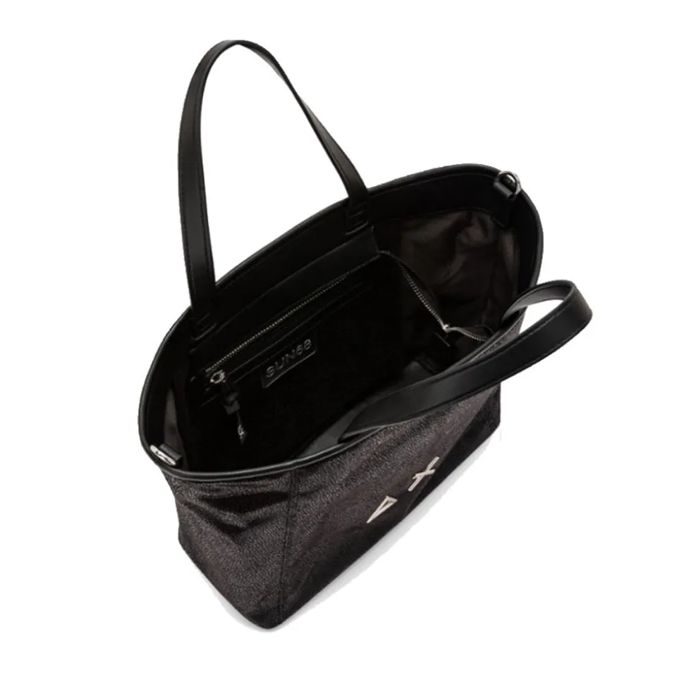 Shopping Bag Small SUN68 linea Jacqueline Glitter Nero