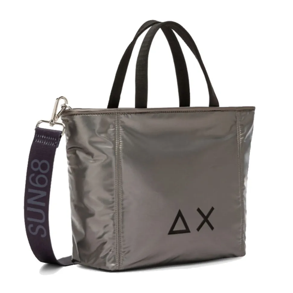 Shopping Bag Small SUN68 linea Jacqueline Laminated Argento