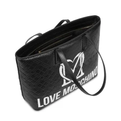 Shopping Bag Trapuntata LOVE MOSCHINO linea Logo Quilt Nero