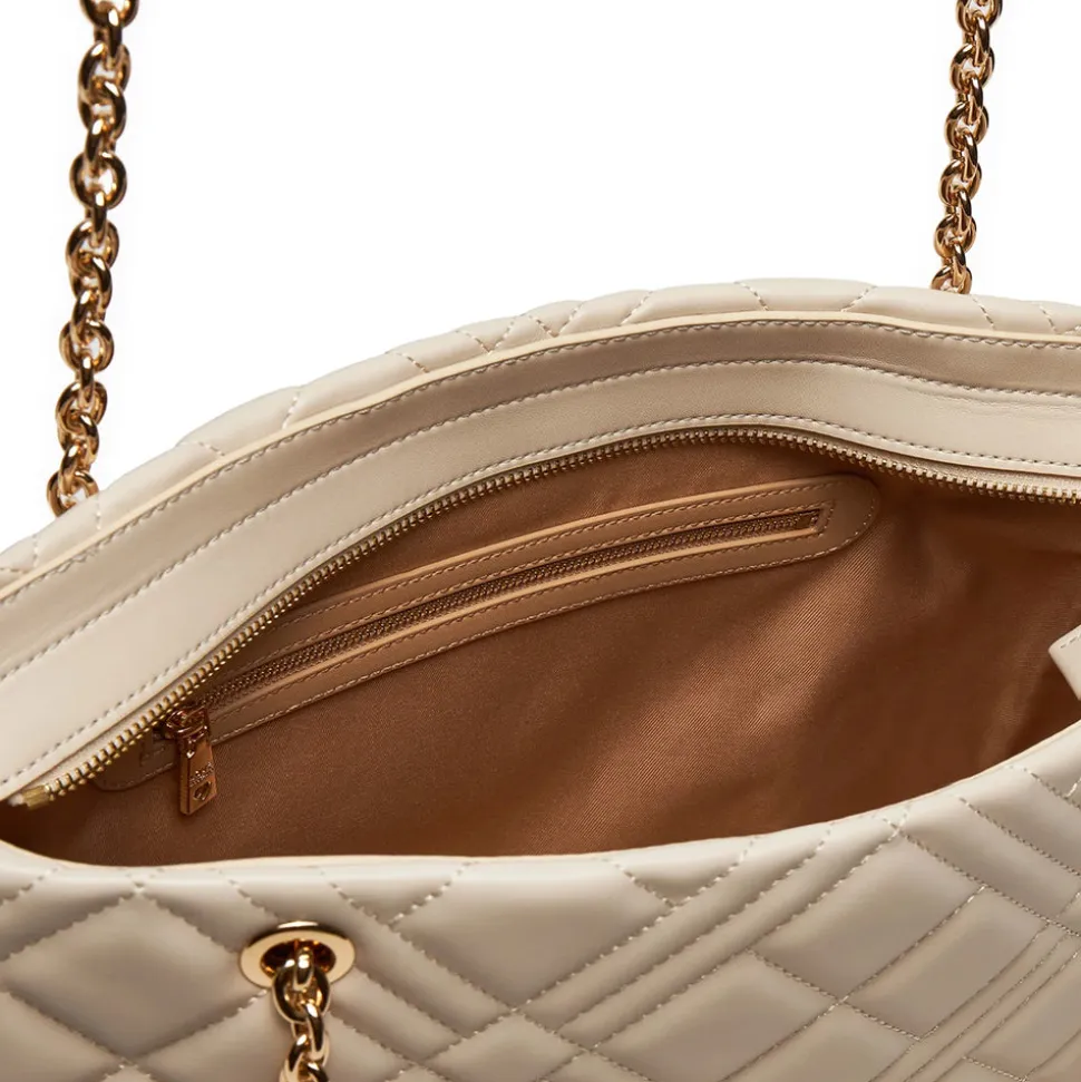Shopping Bag Trapuntata LOVE MOSCHINO linea Quilted colore Avorio